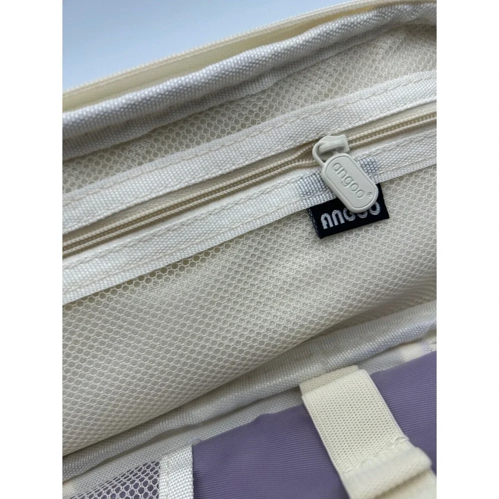 Angoo Special Pencil Case Purple Large Capacity Stationery Organizer Pouch